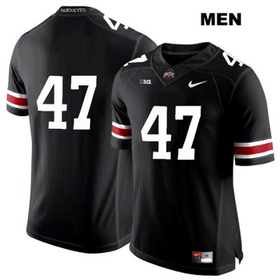 Men's NCAA Ohio State Buckeyes Justin Hilliard #47 College Stitched No Name Authentic Nike White Number Black Football Jersey DD20W47XU